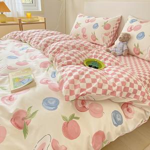 Muji Пододеяльник 150х200 см из чистого хлопка, цвет 蜜桃兔, мягкий и нежный