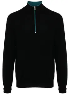 Джемпер из шерсти мериноса с вышитым логотипом PS Paul Smith, черный