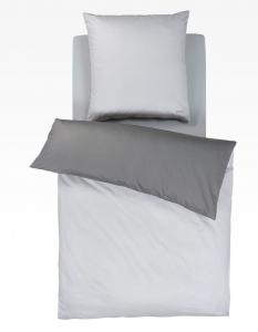 ЙУУП! Сатиновый комплект постельного белья Mako Micro Pattern цвет серебро размер 135х200+80х80см Joop