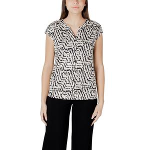 Кремовая хлопковая футболка Street One, кремовый