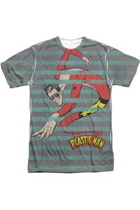 Футболка с коротким рукавом из полиэстера DC Comics Plastic Stripes для взрослых Gildan, белый
