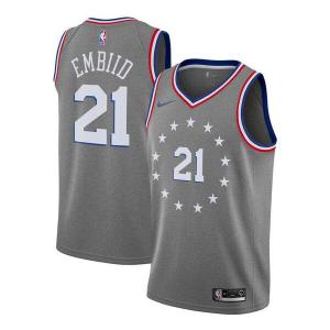 Футболка embiid city edition swingman джерси Nike, серый