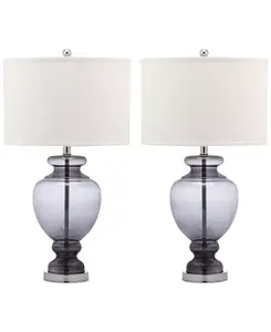 Набор из 2 стеклянных настольных ламп Safavieh, grey