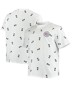 Мужская белая футболка с логотипом Kawhi Leonard LA Clippers Big and Tall с именем и номером Fanatics, белый