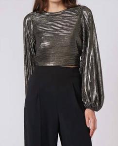 Блуза Pace с металлическим космическим принтом GILNER FARRAR, металлик