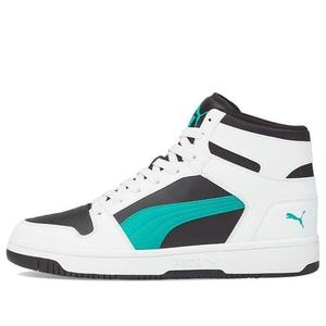 Кроссовки rebound layup mid-top black/white/green Puma, черный