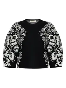 Блузка с цветочным принтом Ulla Johnson, черный