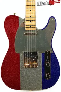Электрогитара Fender Buck Owens Signature Telecaster в красно-сине-серебристом мерцающем цвете