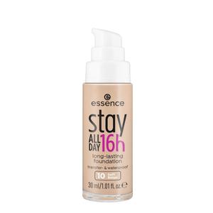 Тональный крем для лица stay all day 16h long-lasting Essence, 10 - soft beige, объем 30 мл