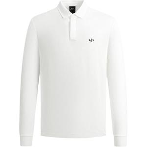 Armani Exchange Мужские поло-рубашки, цвет экрю, воротник поло, умеренный прямой крой