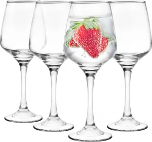 Набор из 4 прозрачных бокалов для вина GLASMARK, 300 мл (макс. 325 мл), 4 бокала для красного вина, бокалы для вина, фужеры для вина, VINO на ножке - Высокое качество Glasmark KROSNO 1992