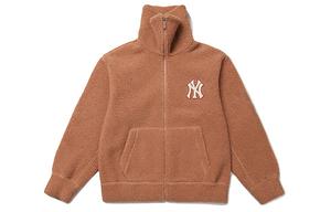 Флисовая куртка унисекс коричневого цвета Mlb