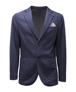 Хлопковая куртка с сочетанием различных узоров. At.P.Co, синий