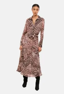 Платье-Рубашка средней длины с плиссировкой, прямого кроя. Lipsy, Neutral