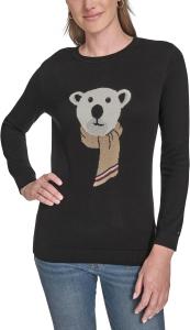 Женский повседневный свитер Tommy Hilfiger с круглым вырезом, Black