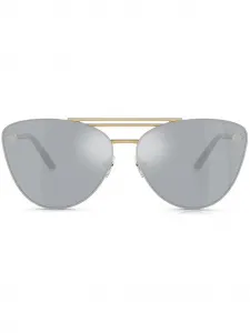 Солнцезащитные очки в оправе 'кошачий глаз' VERSACE, серебряный