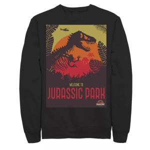 Мужская толстовка Парк Юрского периода Добро пожаловать T-Rex Sunset Licensed Character, черный