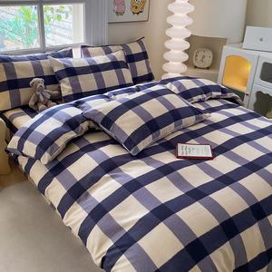 MUJI Комплект постельного белья 4 предмета, пододеяльник 200x230 см, прошедший контроль, Roman, дышащий, не линяет, не скатывается