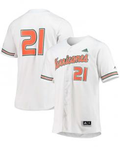 Мужская белая бейсбольная майка Miami Hurricanes Replica adidas, цвет White