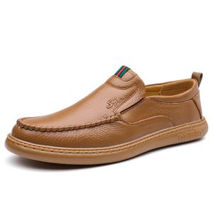 Повседневные кожаные туфли мужские Low top Poitulas, коричневый