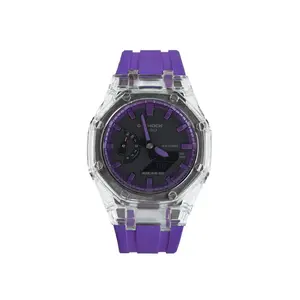 Часы Casio G-Shock Analog-Digital 2100 Series, арт. GA-2100-1A1, ледниковый пурпурный/фиолетовый