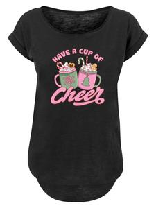 Футболка F4NT4STIC Long Cut T-Shirt Have a Cup of Cheer Weihnachten, черный