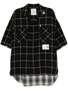 Двухслойная рубашка в клетку Maison Mihara Yasuhiro, черный