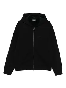 Худи на молнии EMPORIO ARMANI, черный