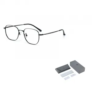 Wood Premium Титановая прямоугольная оправа для очков унисекс, Black