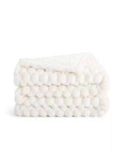 Плед Aston & Arden Cottontail из искусственного меха, мягкая текстура кроличьего хвоста, большой плед, 50x70, с подарочной коробкой премиум-класса Aston and Arden, слоновая кость