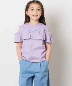 Футболка с оборками и открытыми плечами Avv, цвет Lavender