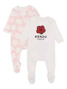 Комплект из двух пижам с логотипом Kenzo Kids, розовый