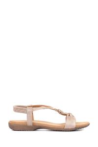 Золотые сандалии на плоской подошве Pavers, желтый