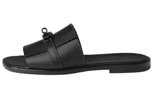 Шлепанцы мужские Hermès Kelly, черный