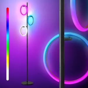 Напольная светодиодная лампа Saturn 168 см с RGB-подсветкой, изменяющей цвет Brightech, черный