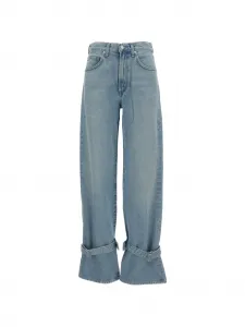 Джинсы с кулиской по низу Agolde, синий