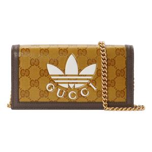 Сумка кросс-боди Gucci x adidas Chain Logo Crossbody Bag 'Yellow Brown'