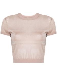 Chiara Ferragni топ Maxi Logomania тонкой вязки, розовый