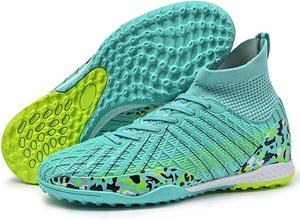 Мужские футбольные бутсы TF, футзальные кроссовки, теннисные кроссовки на высокую подошву, дышащие футбольные ботинки Generic, синий