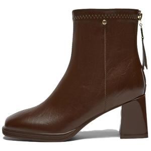 BASTO Женские замшевые ботинки на шнуровке коричневые с меховой подкладкой, цвет Brown Fleece-Lined