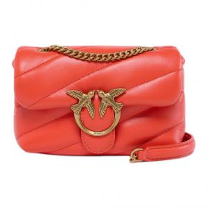 PINKO Оранжевая женская сумка-кроссбоди из овчины