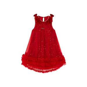Детское платье с круглым вырезом Disney, красный