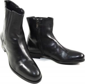 Женские черные кожаные ботильоны Baldinini, с меховой подкладкой, зимний стиль Челси