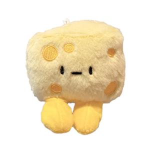 Мягкая игрушка в виде мультяшного бургера с сыром, креативная кукла, подвеска, высота 6см MORTEN SOLUM, Plush Cheese Cheese-Bead Chain