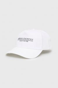 Хлопковая кепка Armani Exchange, белый