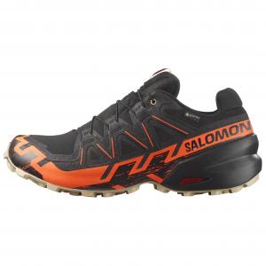 SALOMON Speedcross 6 амортизация, нескользящая, водонепроницаемая, легкие беговые кроссовки unisex black orange