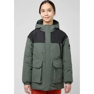 Функциональная парка Jack Wolfskin «TEEN 2L INS PARKA Y», с капюшоном, цвет slate-green