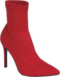 Женские ботильоны Forever с заостренным носком и высокими каблуками-стилетами, Red