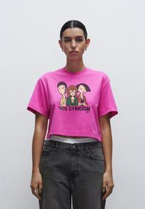 Футболка с принтом DARIA BITTER Henry Tiger, фуксия