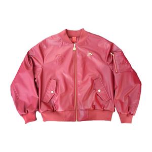 ANTA Кожаная куртка женская ярко-красная, Vermilion Red